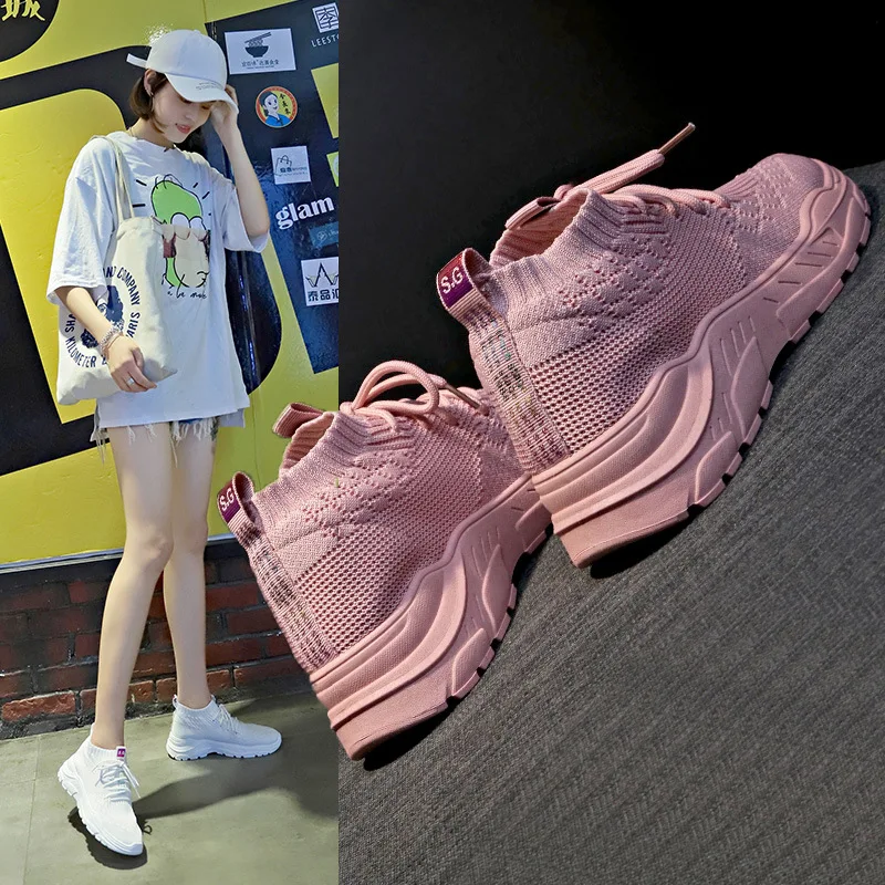 Женская обувь Koznoy кроссовки на плоской подошве с кружевом Женские Дышащие носки