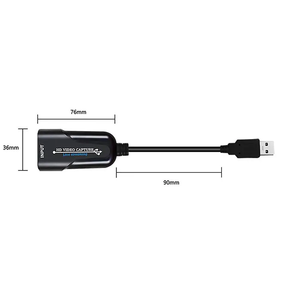

HDMI Video Capture Card USB 2.0 60 Fps 1080p Game Capture Card Record Box Live Streaming for PS4 DVD HD Camera Recording