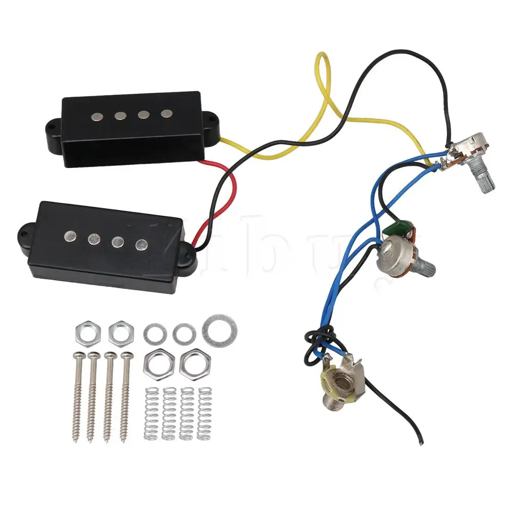 yibuy prewired pb bass 4 string e gitarre hals und brücke pickups set free global shipping