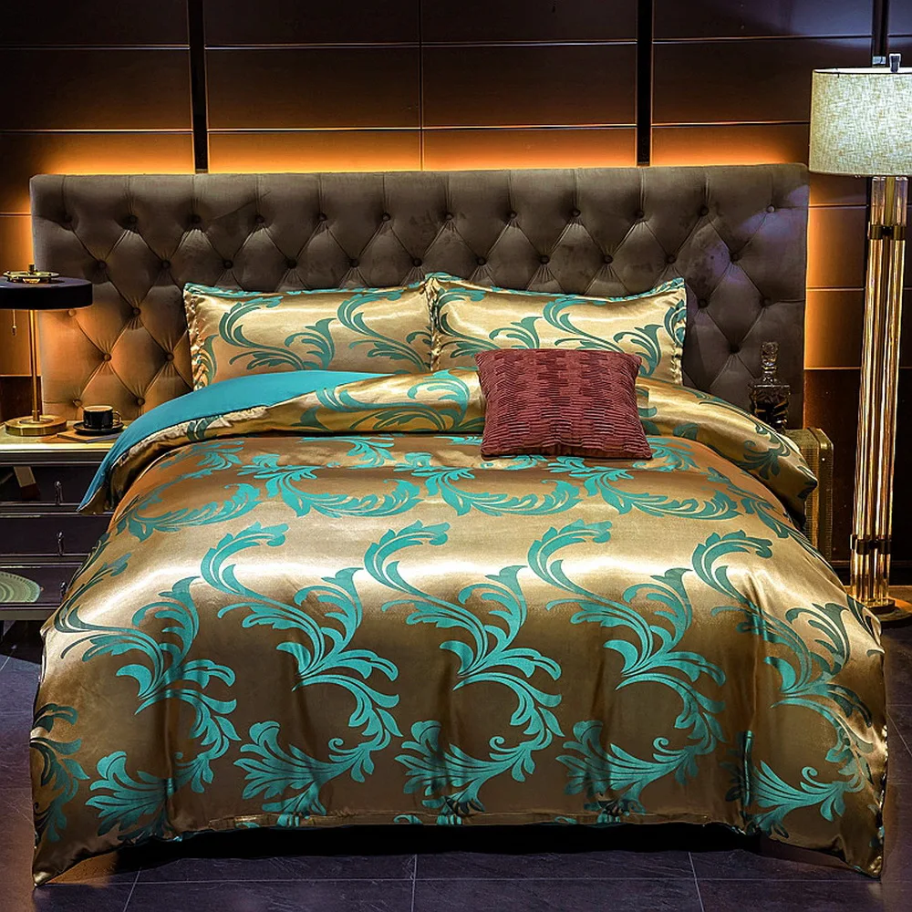 

Jacquard Duvet Cover Set Pillowcase Soft Bedclothes Bedding Set Modern Style