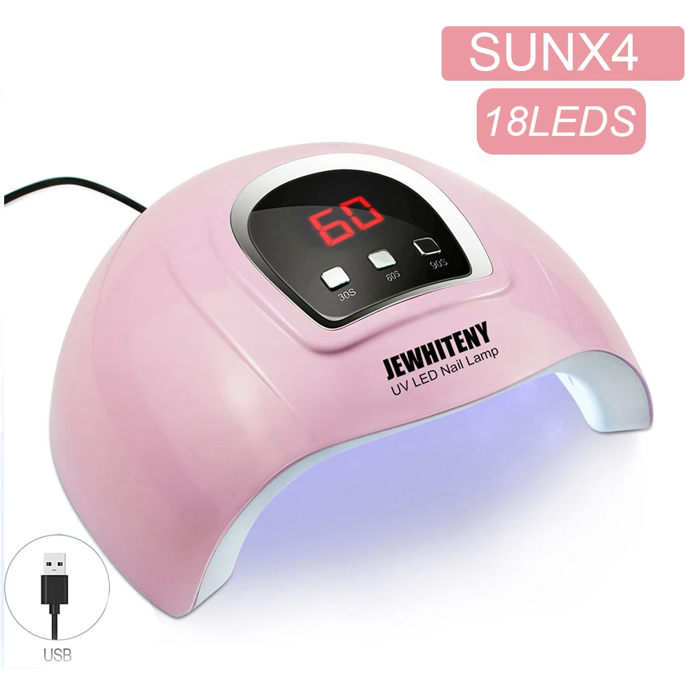 SUNX4 54 Вт Светодиодная УФ-лампа для ногтей с 36 шт. светодиодный s для маникюра гель Сушилка для ногтей сушильная лампа для полировки ногтей 30 s/60 s/90 s автоматический датчик маникюрные инструменты - Цвет: SUNX4