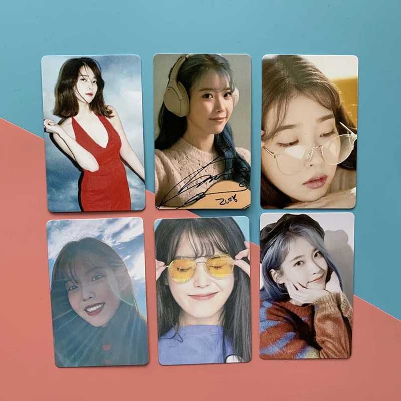 10Pcs/Set IU Ji Eun KPOP New Album Self Made Paper Lomo Card Photo Poster Photocard Fans Gift Collection | Канцтовары для офиса и