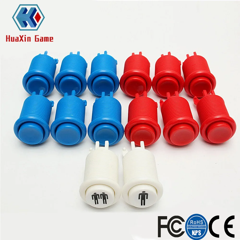 Аркады набор «сделай сам комплект видеоигры Два джойстика двенадцать Happ кнопки две кнопки запуска для ПК и Raspberry Pi 1/2/3 с RetroPie