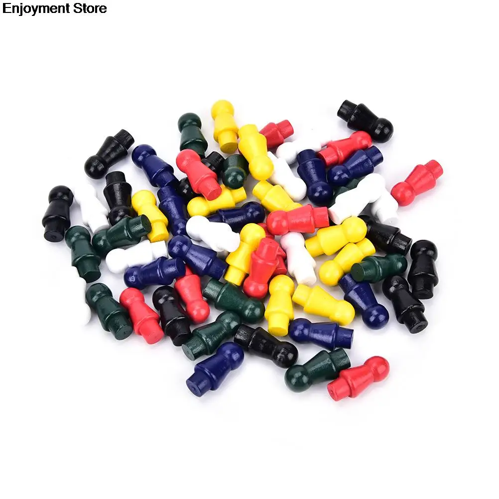 Новые шахматы китайские шашки шесть цветов деревянные Запасные детали игры 60шт \