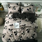 Милое постельное бельё и принадлежности из хлопка с Микки и Минни Маус, постельное белье и принадлежности, пододеяльник, простыня, наволочки для женщин и взрослых