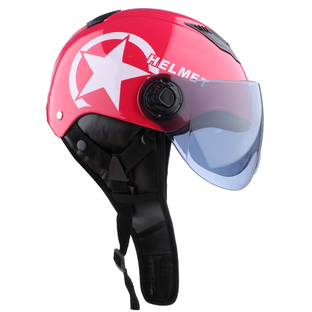 Полушлем унисекс подходит для мотоцикла велосипеда с солнцезащитным