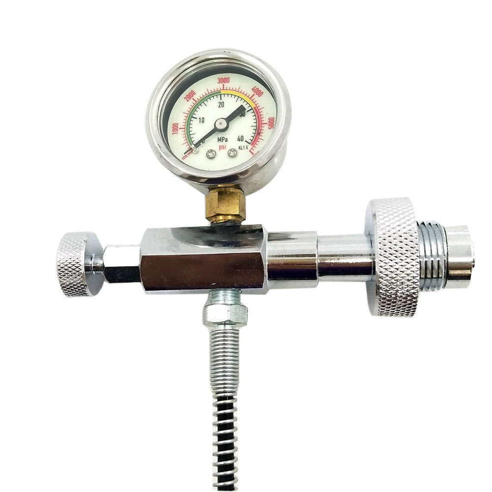 Пейнтбол PCP заполняющая станция 300 бар/4500psi Din наполнение зарядки адаптер с 2" /36" DN2 микроотверстие шланг