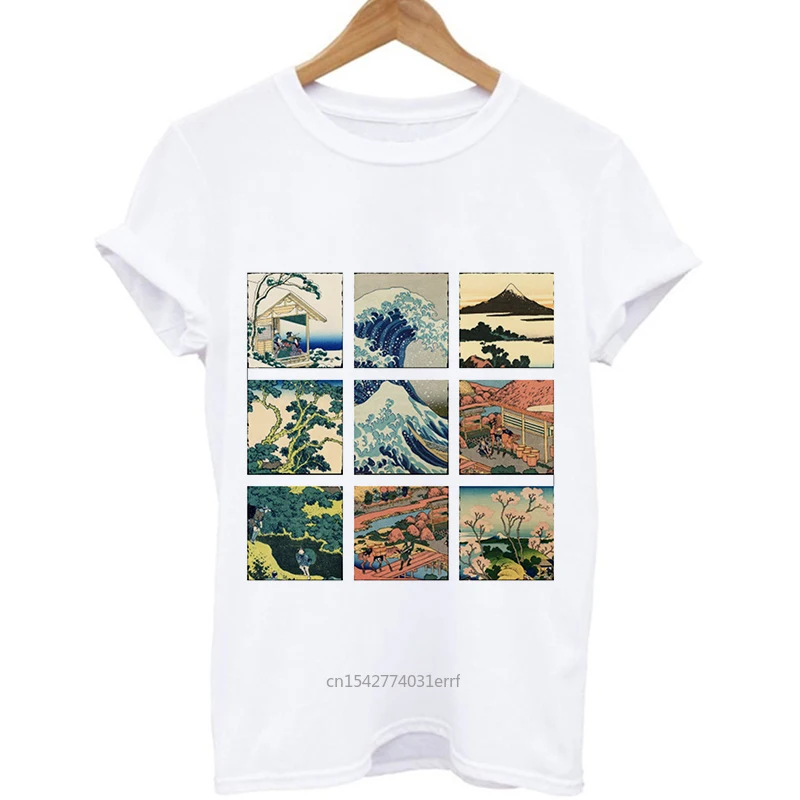 

Summer Japanese Style Graphic Print T-shirt Women New Fashion Vintage Top
