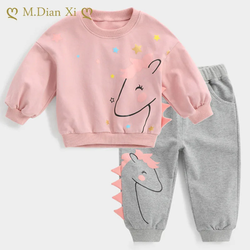 Детская одежда осень-зима 2021 для мальчиков и девочек с длинным рукавом круглым