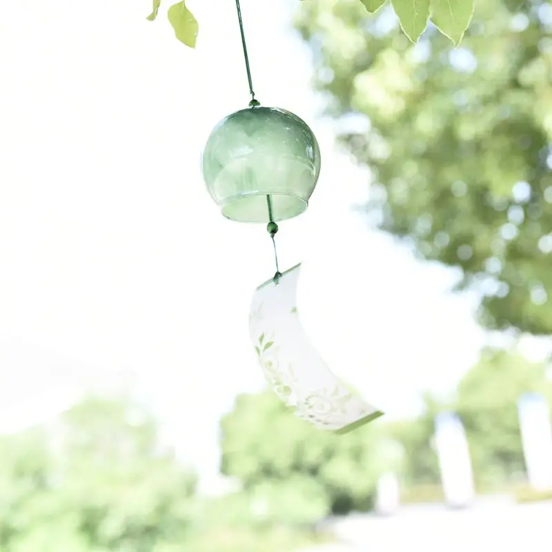 Japanese Style Wind Chimes Hanging Decorations Bells Handmade Glass Birthday Gift Home Decoration Accessories | Дом и сад