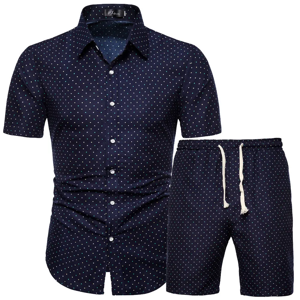 

Shirt Shorts Wear Set Mens Summer Set Summer Tracksuit Breathable Floral Streetwear Set Hawaiian Men Men Beach Clothing Shirt