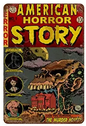 

GDRAY American Horror Story Vintage Metal Tin Wall Sign Plaque Poster Iron Painting for Gift Idea Cafe Bar Pub Beer Coffee