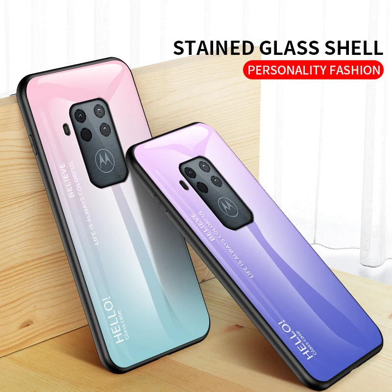 Для Motorola Moto One Zoom роскошное Мраморное закаленное стекло мягкая ТПУ Рамка