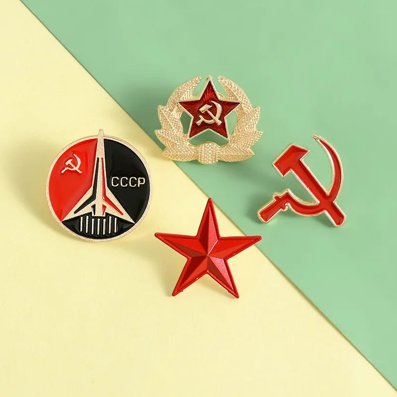 

Russia USSR History Badge Lapel Pins Vintage Antique Classics Retro metal badge Brooch Souvenir collection Soviet Union CCCP