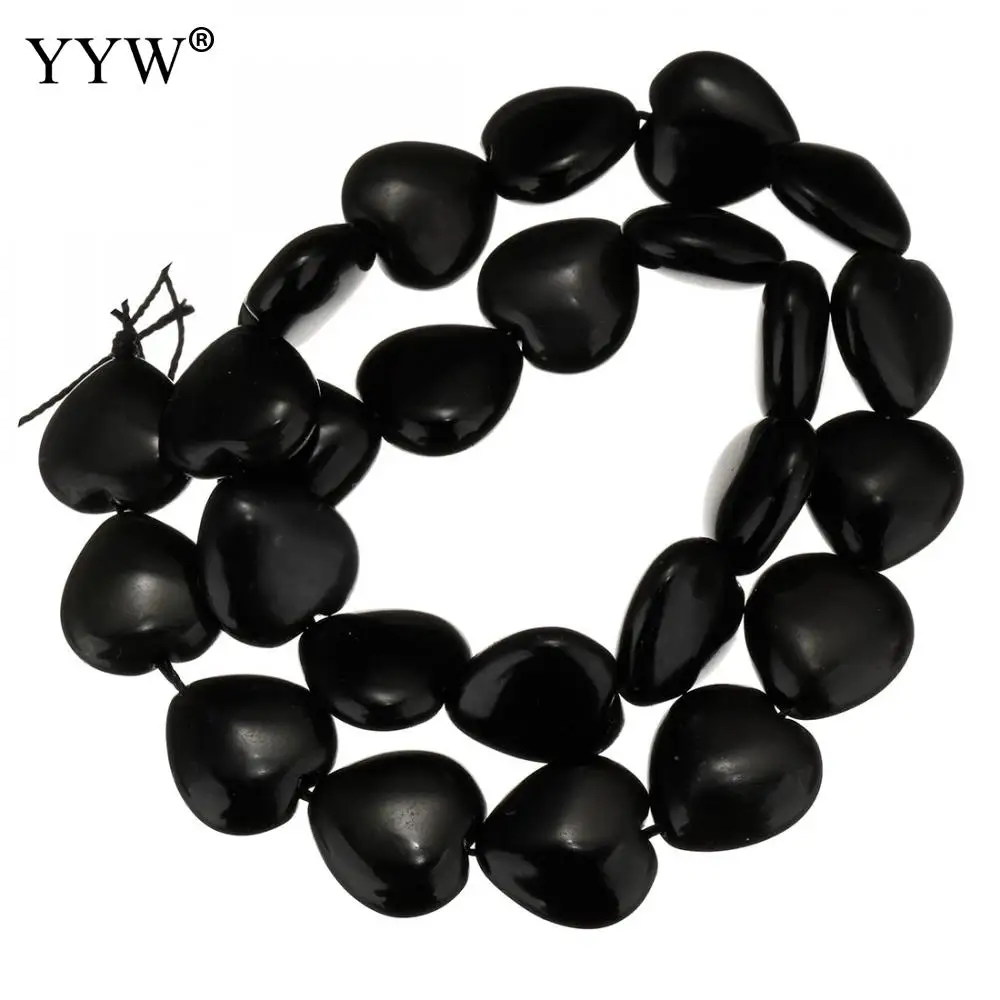 

Бусины из натурального черного обсидиана в форме черного сердца, бусины из обсидиана 16x16x7 мм, нитка 15,5 дюйма, аксессуары для рукоделия