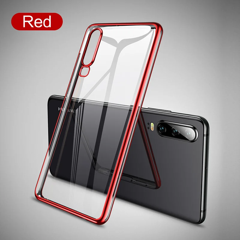 Чехол MAKAVO для Huawei P30, роскошный мягкий силиконовый покрытие с прозрачной пластиковой задней крышкой для моделей Pro и Lite.