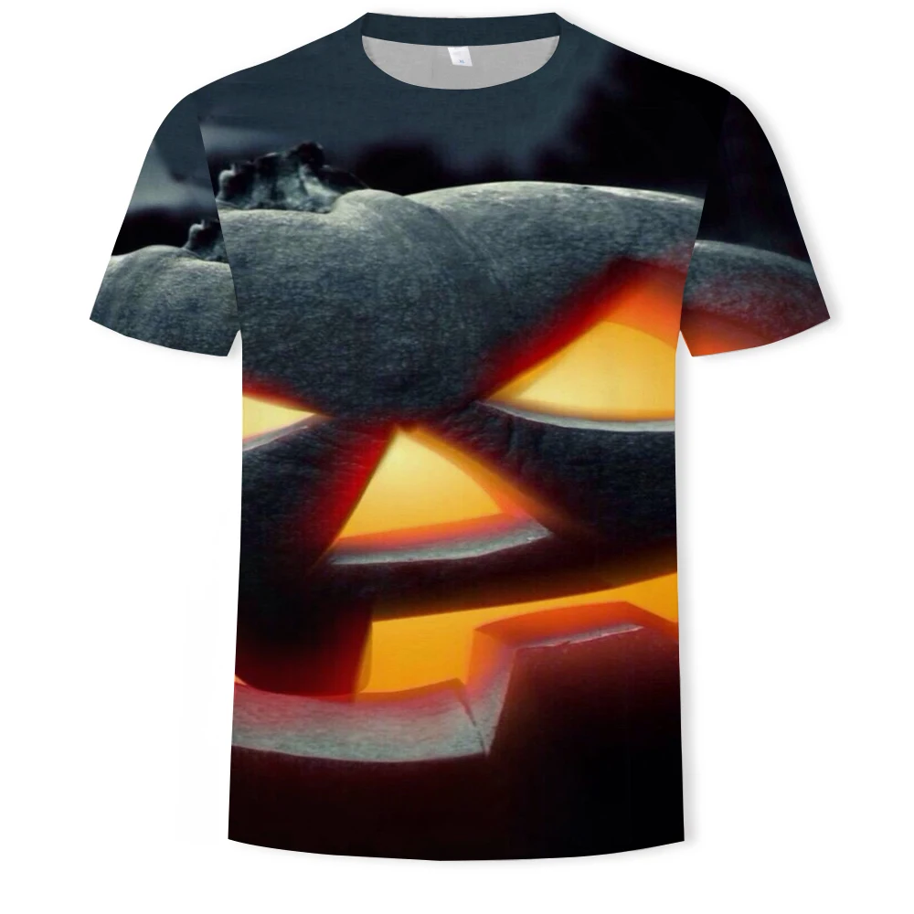 

Halloween Harajuku pattern 3d printing T-shirt fashion men's street casual O-neck oversized men and women the same T-shirt
