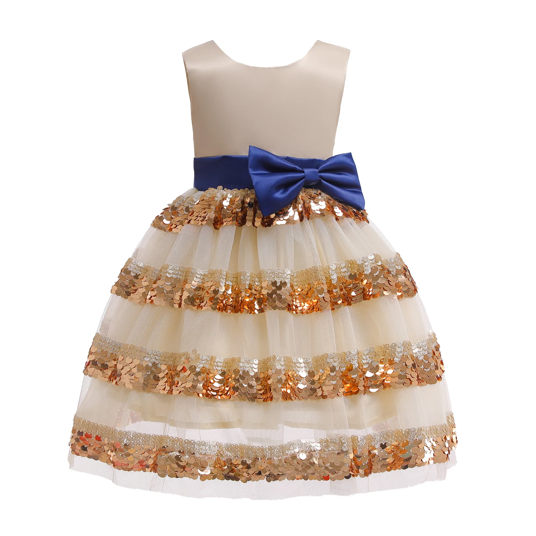 2019 Winter Christmas Girls Dress Kids Dresses For Costume Sequins Elegant Party Princess Children Clothing 3-10Year | Детская одежда и
