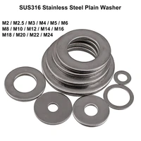 sus316 stainless steel plain washers m2 m2 5 m2 6 m3 m4 m5 m6 m8 m10 m12 m24
