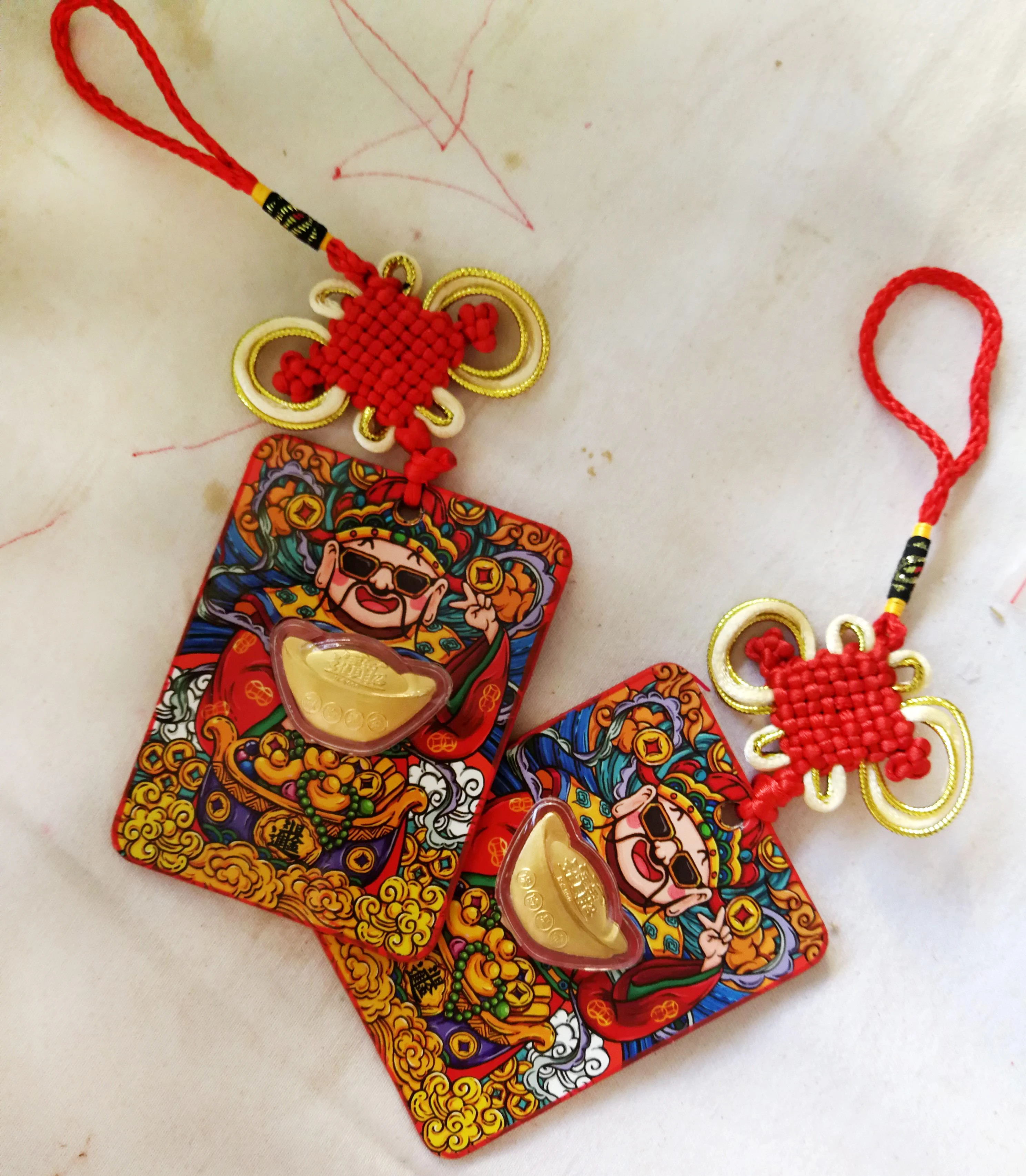 [Четырехугольный элемент Бог богатства] Новый год 2020 крыса кайюнь-хэ красный