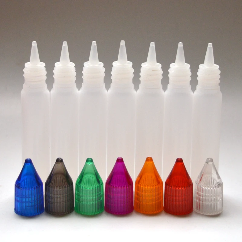 10pcs/Lot 10ml Bottle E-cig E Liquid with Colorful Caps and Long Dropper Plastic Empty Pen Style | Красота и здоровье