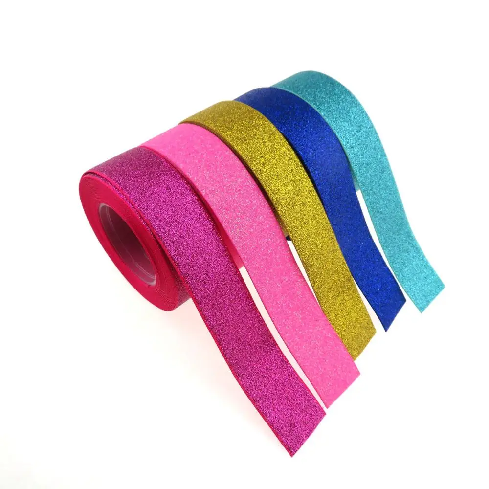 100 ярдов 9 мм блестящие и мягкие однотонные аксессуары для бантов DIY