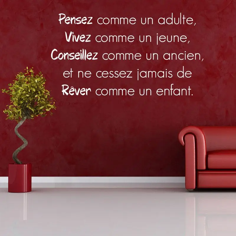 Французский La Famille виниловые настенные наклейки с росписью Стикеры Франция Семья