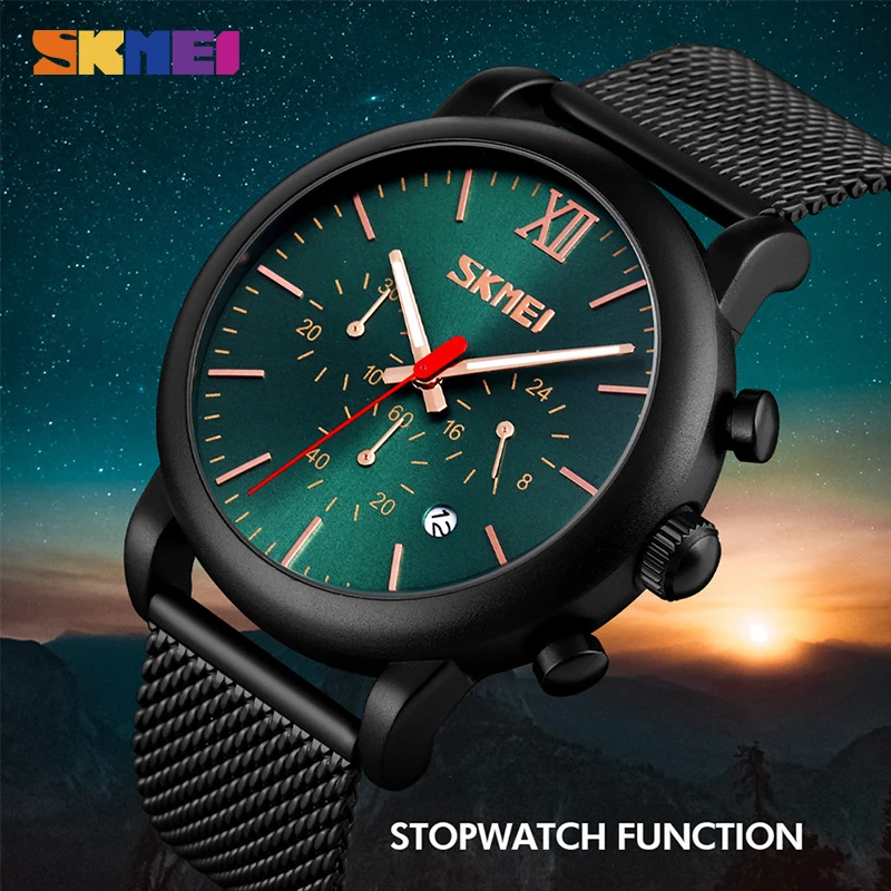 Часы наручные SKMEI Мужские кварцевые роскошные спортивные водонепроницаемые с