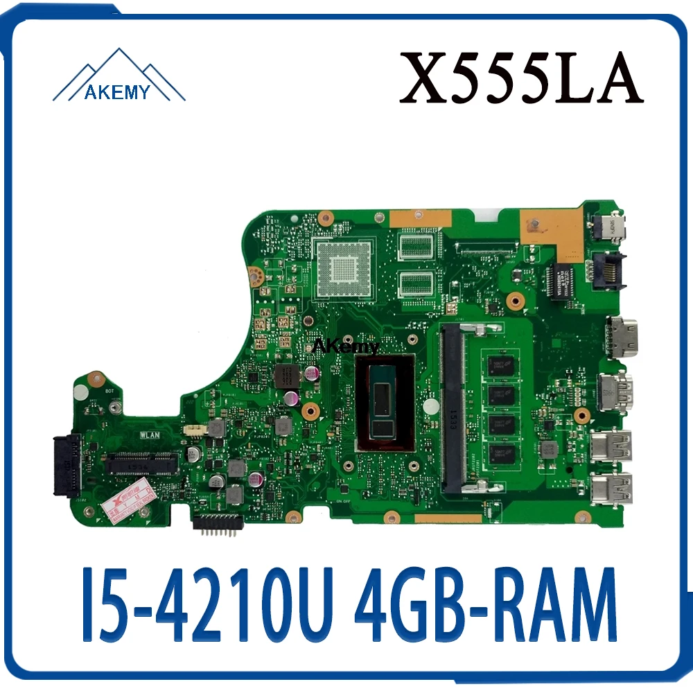 X555LA материнская плата для For Asus X555LD X555LP X555L X555 ноутбука I5 4210U 4GB RAM Mainboard 100% ТЕСТ