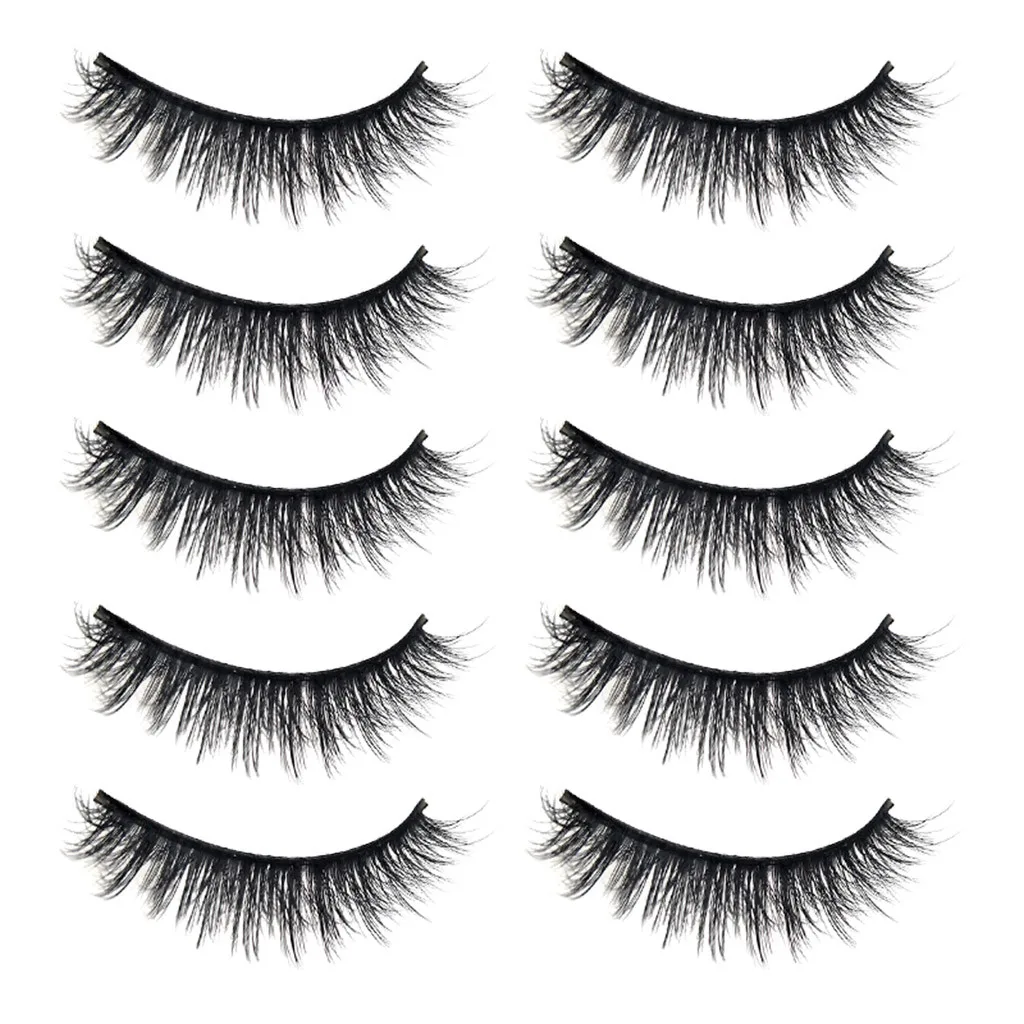 5 пар роскошных 3D накладных ресниц пушистая полоса смешанные ресницы для глаз