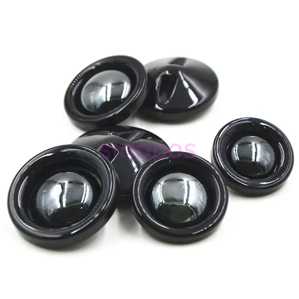 Полимерные черные круглые пуговицы 10 шт. украшение для женского платья костюма