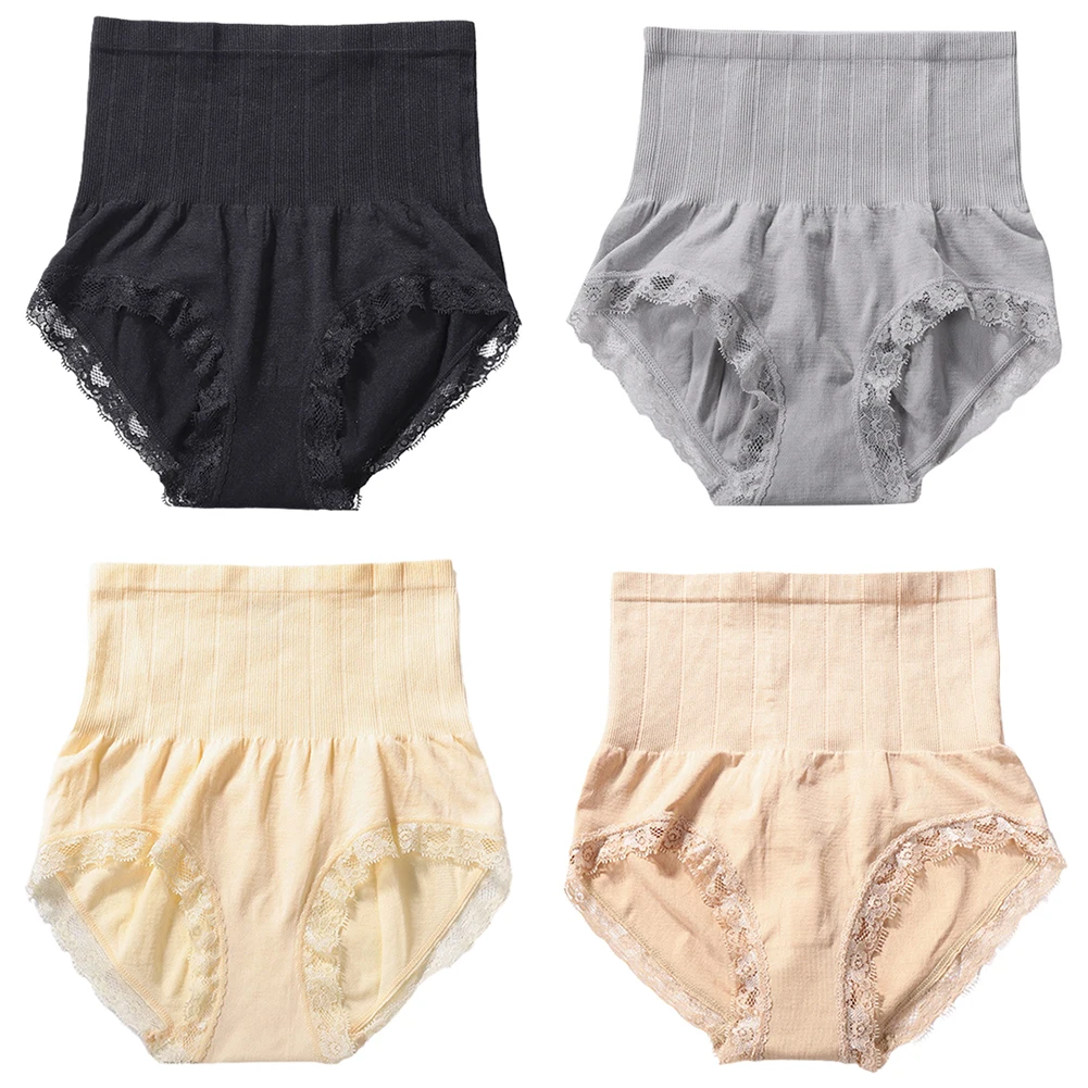 

Ladies sexy breathable panties with high waist belly slimming panties