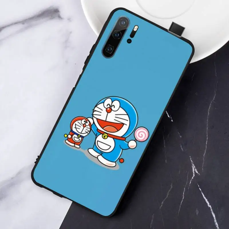 

Cute animal Doraemon Robot cat Phone Case For Huawei P 9 8 10 40 Mate 30 Honor 8 8A 20 s 9x nova 6se 5t Y9s PSMART lite pro 2017