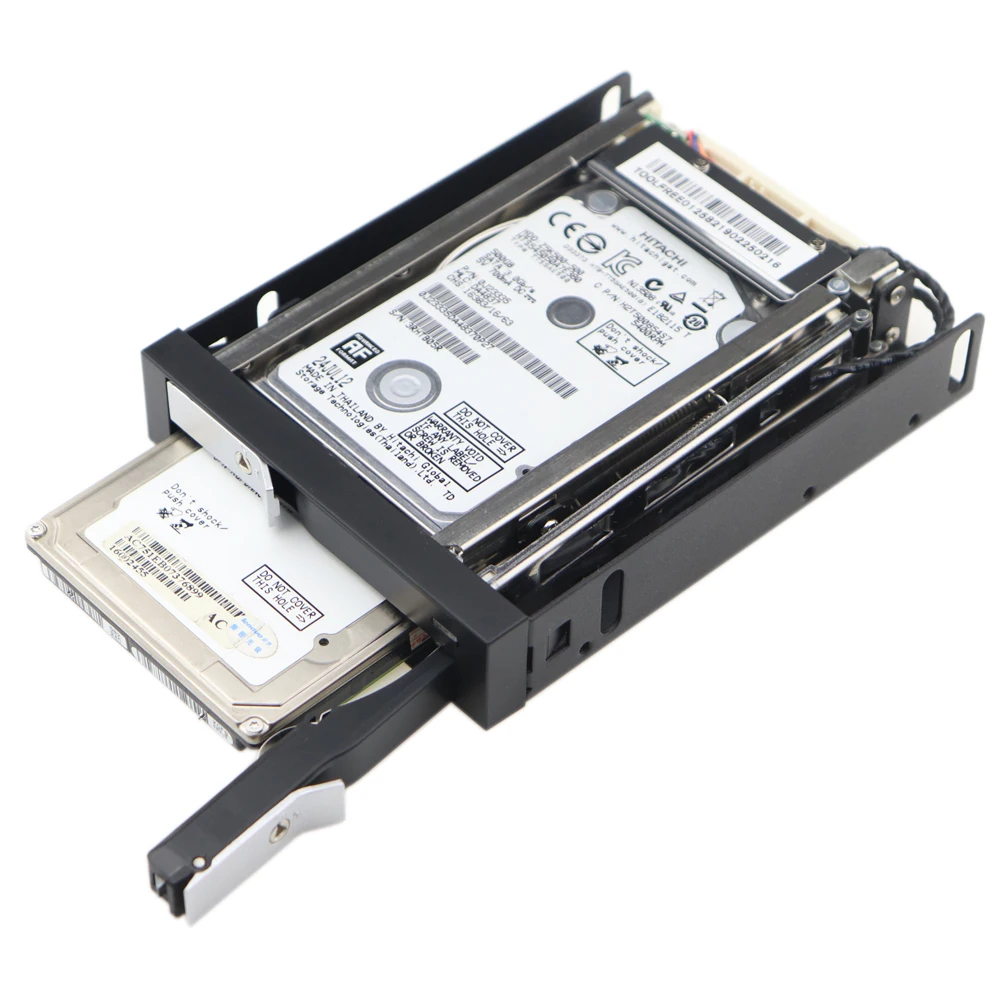 Zeadow Цельнометаллический корпус с 2 отсеками 5 дюйма SATA HDD SSD мобильный силовыми