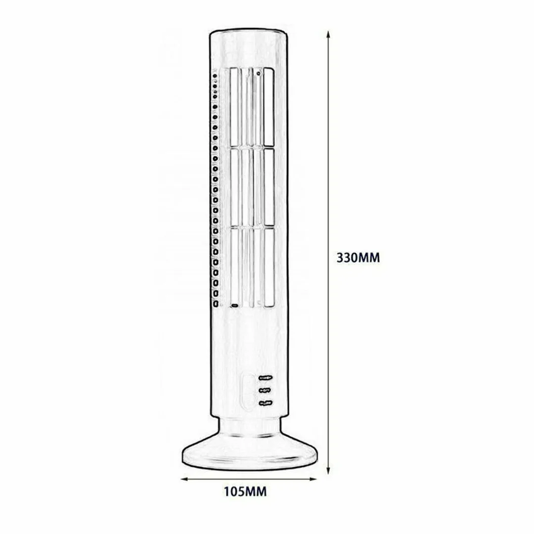 

Adjustable Speed Portable Mini USB Tower Cooling Fan Bladeless Air Conditioner Vertical For Home Office Necessary