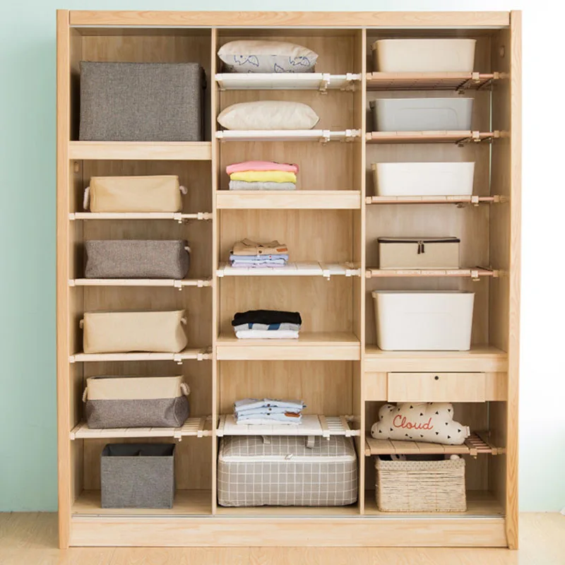 Новый Регулируемый шкаф с полками стеллаж для хранения Органайзер расширяемый