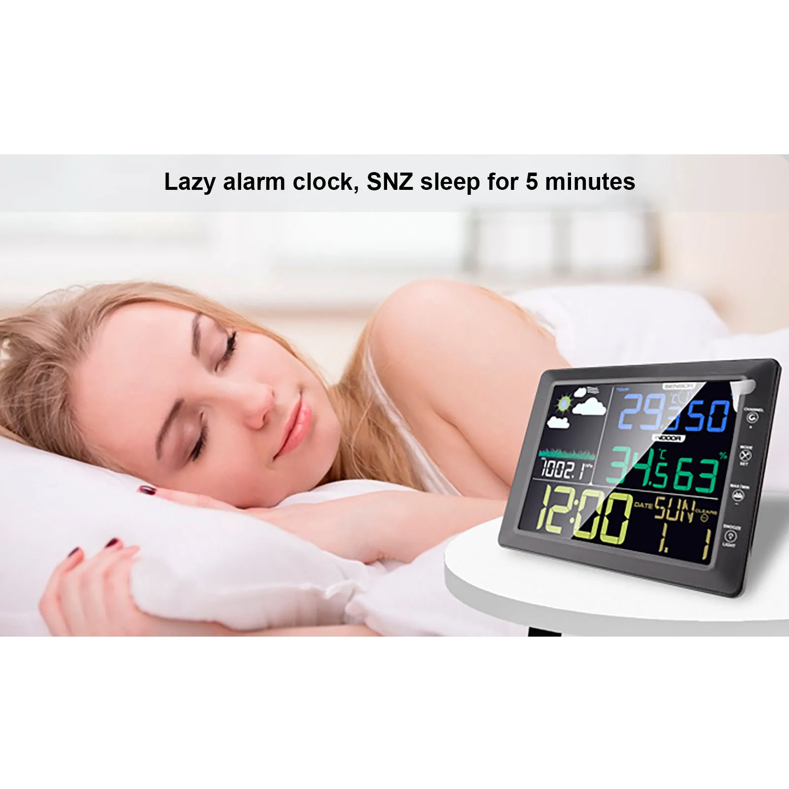 

Thermometer Hygrometer Digital Alarm Clock BarometIn/Outdoor Digital LCD Wireless Color Weather Clock Calendar Thermometer Clock