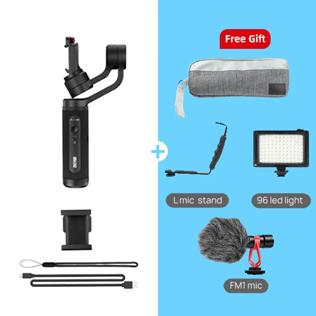 Zhiyun Smooth Q2 3-осевой ручной шарнирный стабилизатор для камеры GoPro для смартфонов экшн Камера Портативный Sjcam вертикальную съемку PK гладкой 4 - Цвет: option 6