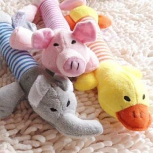 Hot Sale Cute Dog Toy Pet Puppy Plush Sound Chew Squeaker Squeaky Pig Elephant Duck Toys Products | Дом и сад