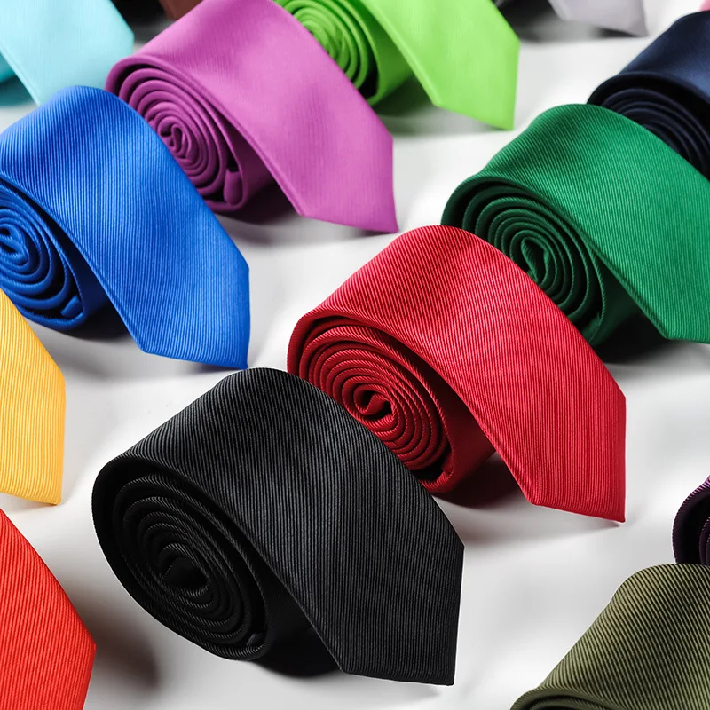 Новый тонкий галстук 6 см 24 однотонных цвета модный мужской темно синий