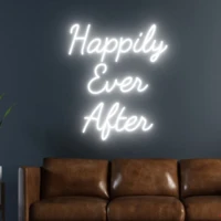 happily ever after wedding neon sign handmade custom led neon signwedding light signneon led signneon lights custom neon
