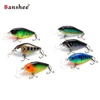 banshee 6pcslot 68mm 15g snoop vibs vkr68 rattle slient wobbler shallow diving crankbaits crank hard bait fishing lure