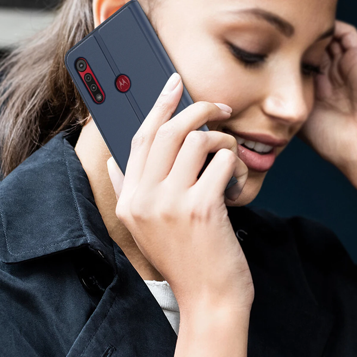 Для Motorola Moto G8 Plus, чехол из искусственной кожи, ультра тонкий магнитный флип-чехол с подставкой, защитный чехол-кошелек для Moto G8 Plus, чехол со слотом для карт