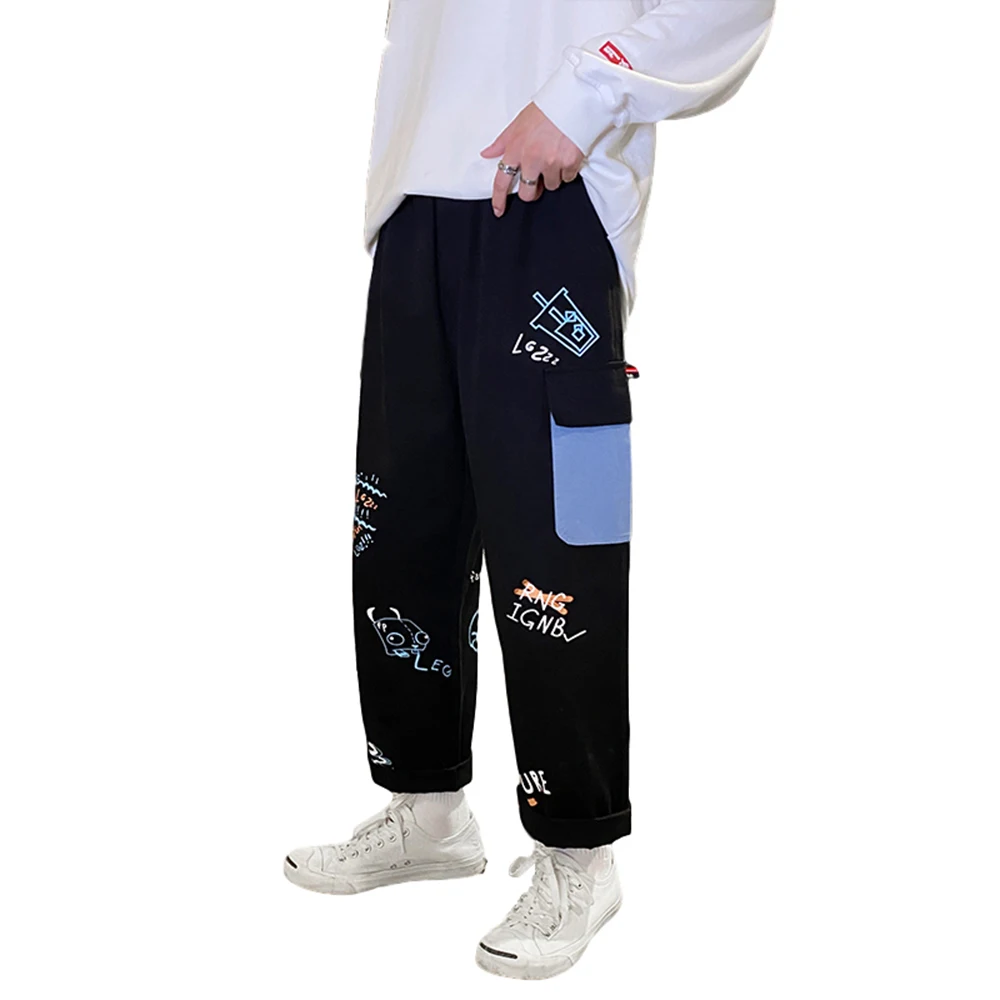 

Harajuku men's pants Japanese hip-hop pants casual street wide-leg pants men's jogging plus size harem pants tide brand overalls