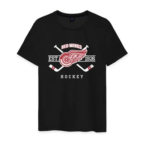 Мужская футболка хлопок Detroit red wings