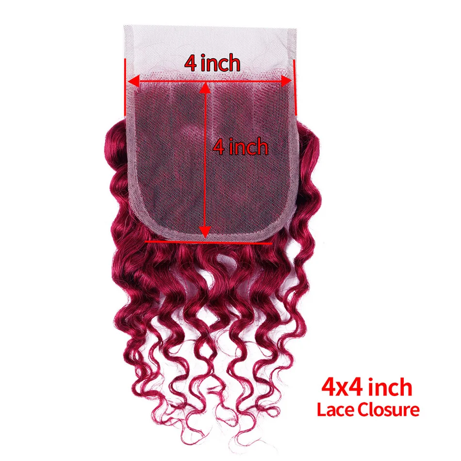 

BHF Brazilian Deep wave Human Hair Bundles With Closure 100% Remy Natural Human Hair 50g weft Bob Style Wig