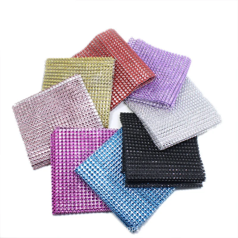 1 ярд 24 ряда золотистого и серебряного цвета рулон сверкающей кристаллической