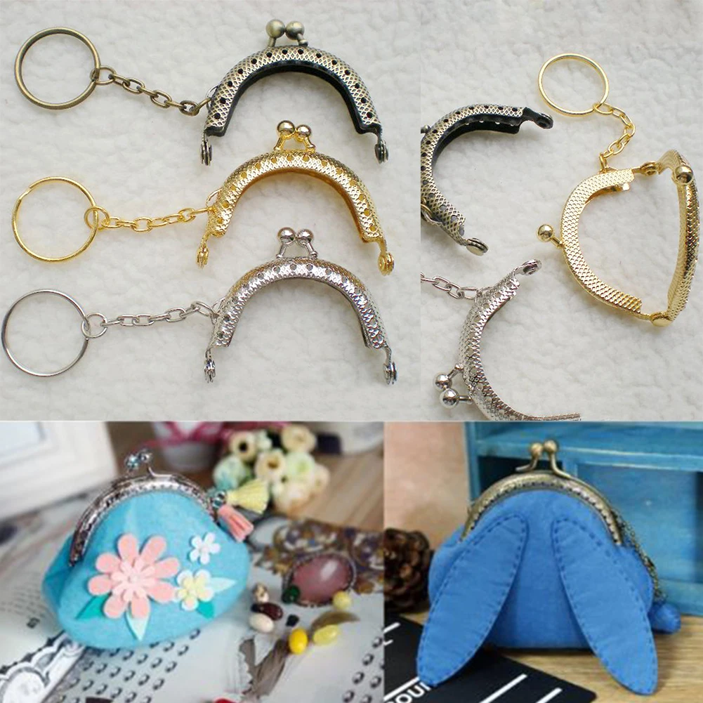 

Small Accessories Sewing With Keychain Durable Metal Classic Vintage DIY Art Purse Frame