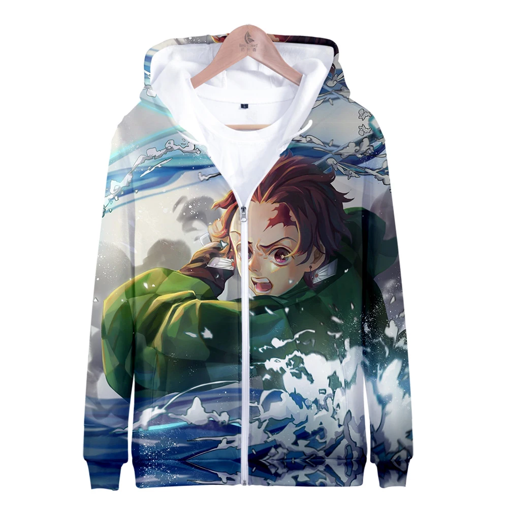 

Demon Slayer 3D Printed Zipper Hoodies Women/Men Casual Hooded Sweatshirt Hot Sale 2019 Trendy Streetwear Clothes