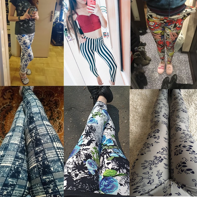 CHSDCSI Fashion Jeggings For Women Printing Leggings Push Up Pants Flower Printed High Waist Legging Sexy Gym Fitness Leggin